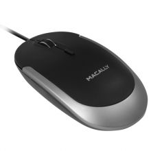 Macally Optical Quiet Click Mouse - Space Grey/Black