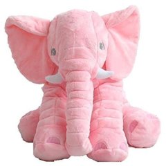 Cute Jumbo Elephant Plush Toy 60cm - Pink