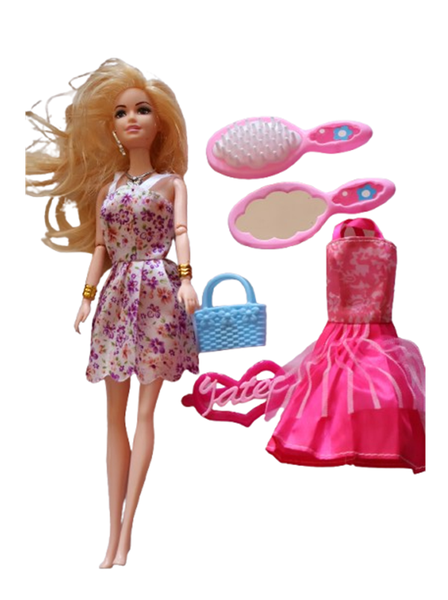 28cm Doll with Dress Change, Handbag and Hair Accessory