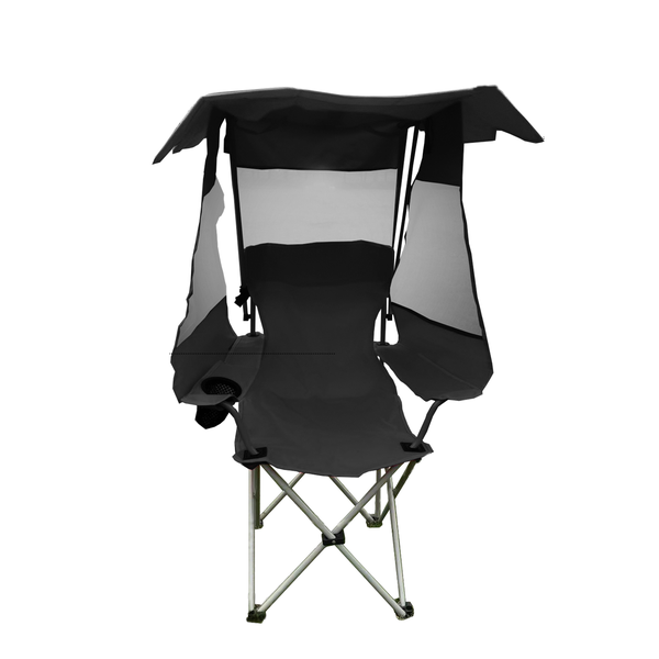 Fishing &amp; Camping Full Shade Folding Chair (Black)