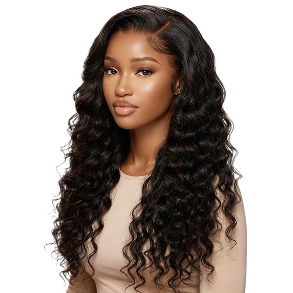 Geebuy 22"Ready to Wear Curly Wig - 100% Virgin Human Hair Wig