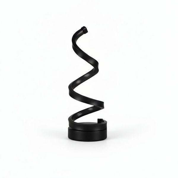 Modern Spiral LED Desk Lamp USB Powered 4-Level Dimmable Warm Light