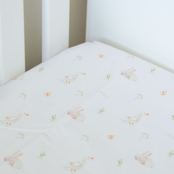 Mingo Rose Farm Babies Cot Fitted Sheet