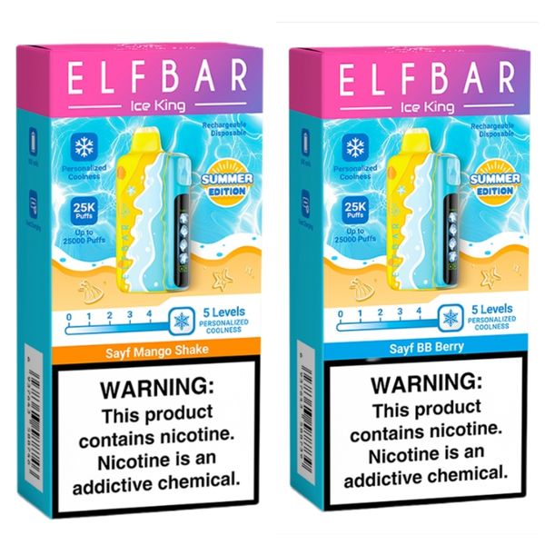 Elf Bar Ice King 25000 Puffs Disposable Vapes - Summer Combo (Pack of 2)