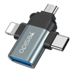 USB 3-In-1 OTG Super Fast Data Transmission Adapter-Yesido-GS15