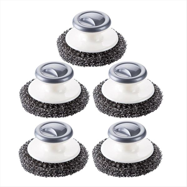 5Piece Scrubber with Handle,Heavy Duty Dish Cleaning Brush