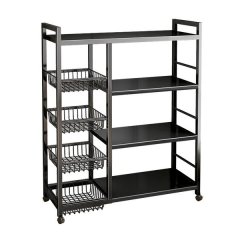 Touching Moment Storage Shelves with Wheels