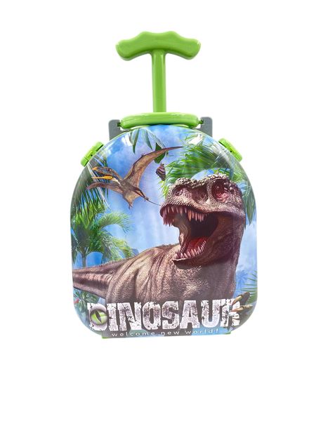 Dinosaur Puzzle Playset - 3D Assembly Kit in Rolling Backpack