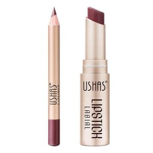 Ushas Creamy Matte Lip Liner &amp; Lip Stick 2 in 1 Duo Set