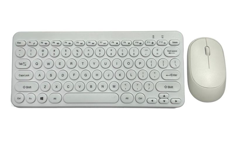 Wireless Multimedia Keyboard &amp; Mouse - White