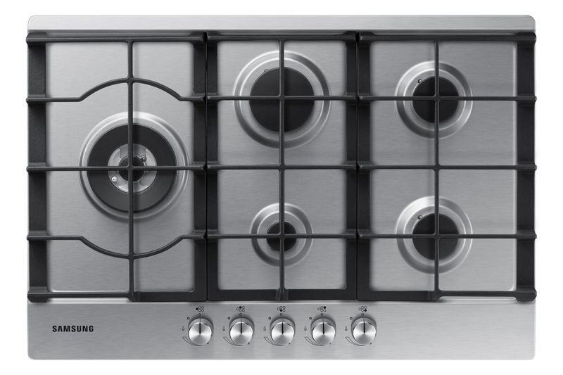 Samsung 75cm Inox Gas Hob 5 Burner with Wok Grate