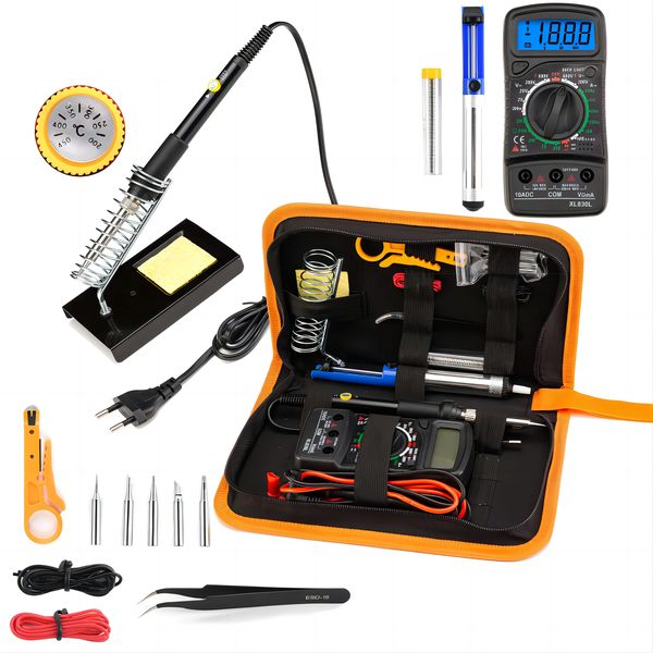 Soldering Kit 60W Adjustable Temperature Electric Soldering Iron