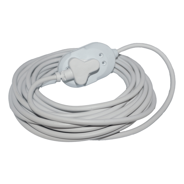 Extension Lead 10Mx1.0Mm White - 3 Pack