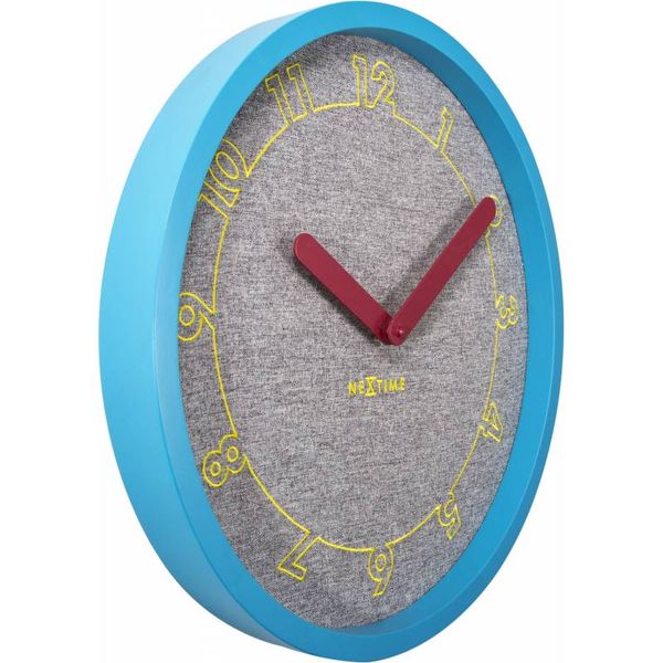 NeXtime 40cm Calmer Fabric/Wood Wall Clock - Designed by Jette Scheib