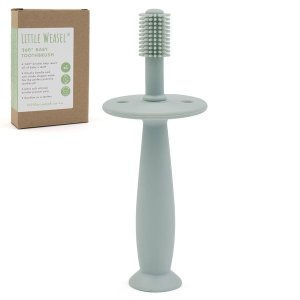 Little Weasel – 360 Degree Baby Training Toothbrush (Sage Green)