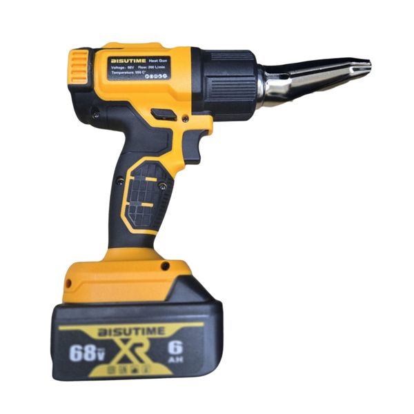 Cordless Heat Gun with 2 Batteries of 68V - 500W - 3 different heads