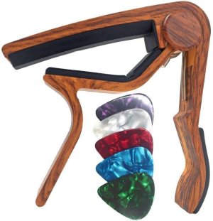 Guitar Capo for Acoustic and Electric Guitar with 5 Picks