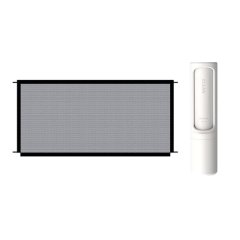 Portable Folding Magic Mesh Pet Gate with Pet Hair Remover