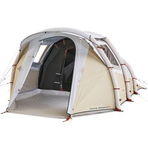 Quechua Inflatable camping tent air seconds 4.1 f&amp;b 4 person 1 bedroom