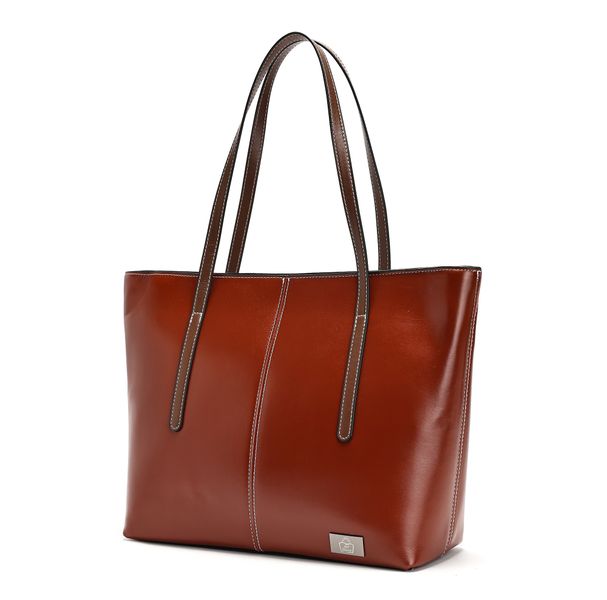 SA Classy Women's Genuine Leather Large Capacity Shoulder Tote Handbag 3001