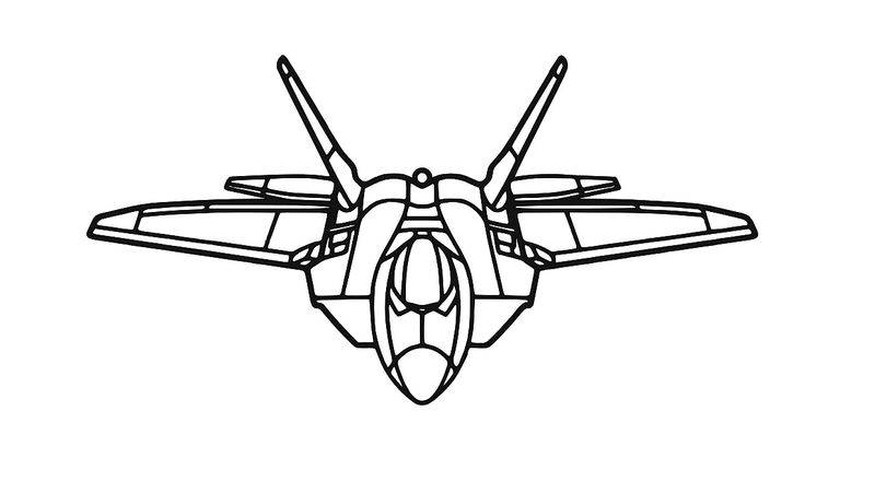 Fighter Jet Laser Cut Wall Art - Powder Coated Metal Decor