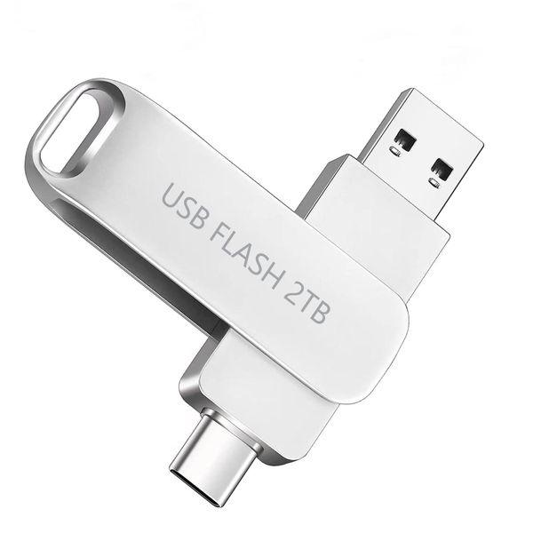 USB Flash Drive 2TB/2000GB Dual Drive Compatible With Mobile/Tablet/PC/Mac
