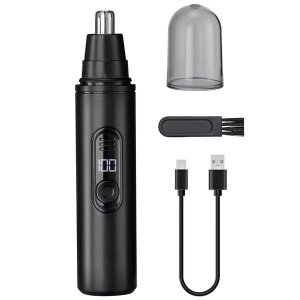 Rechargeable Precision Ear &amp; Nose Hair Trimmer - Digital Display