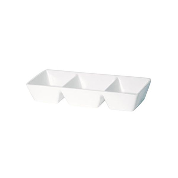Fortis Accent White Divided Dish 23cm 12 Pcs