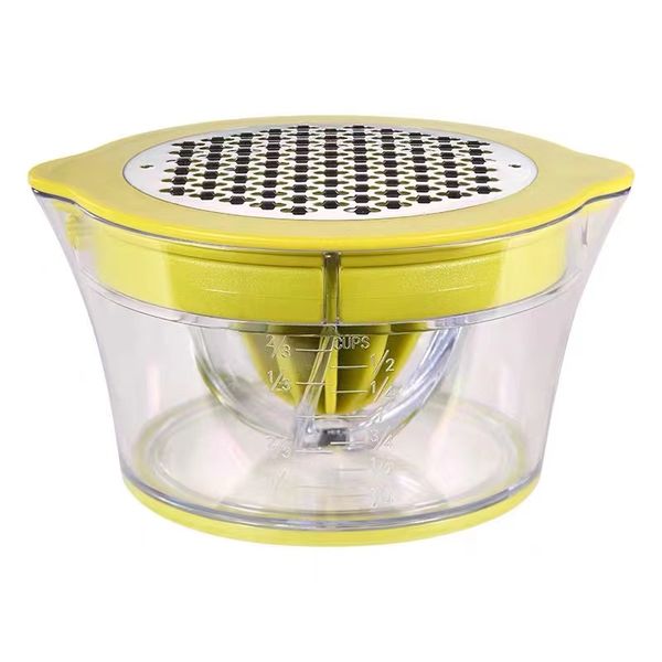 4 in 1 Juicer Manual Hand Squeezer with Built-in Measuring Cup and Grater