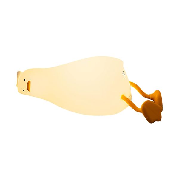 ZOSUXA Lying Flat Duck Night Light, LED Rechargeable Bedside Touch Lamp