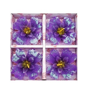 4 Piece Floating Flower Shaped Candles
