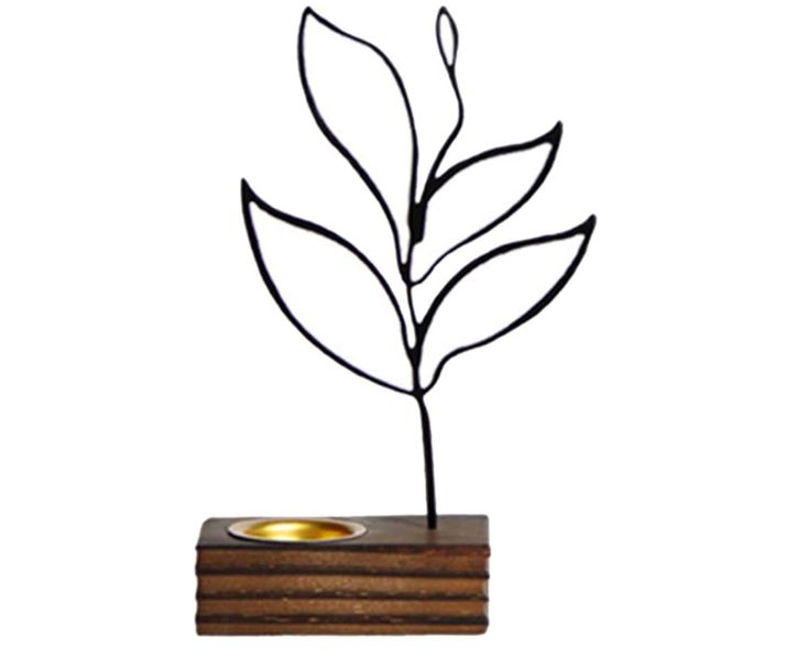Desktop Metal Abstract Incense Burner Elegant Holder