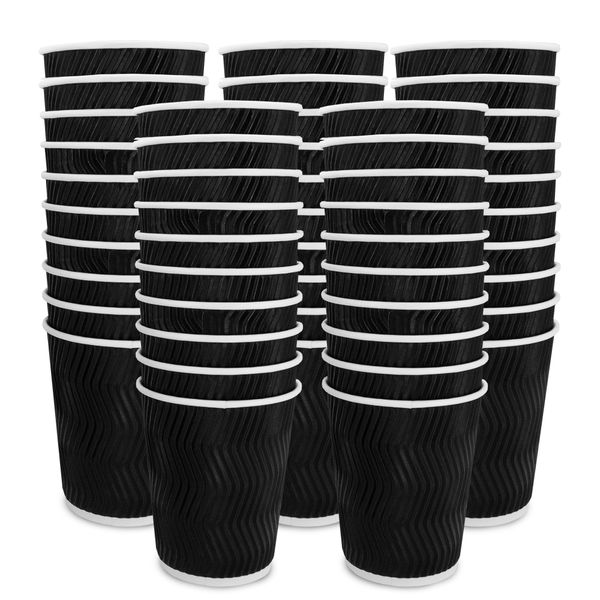 Hevet and Bug Disposable Hot Cups for Coffee &amp; Tea - Pack of 50 (350ml)