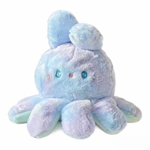 Colorful octopus rabbit color-changing plush toy double-sided doll