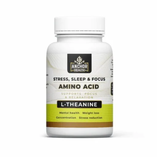 Anchor Health L-Theanine 60 Capsules - Calm, Focus &amp; Stress Support