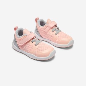 Domyos Kids' Very Breathable First Step Shoes Size 3.5C To 6.5C - Pink &amp; Grey