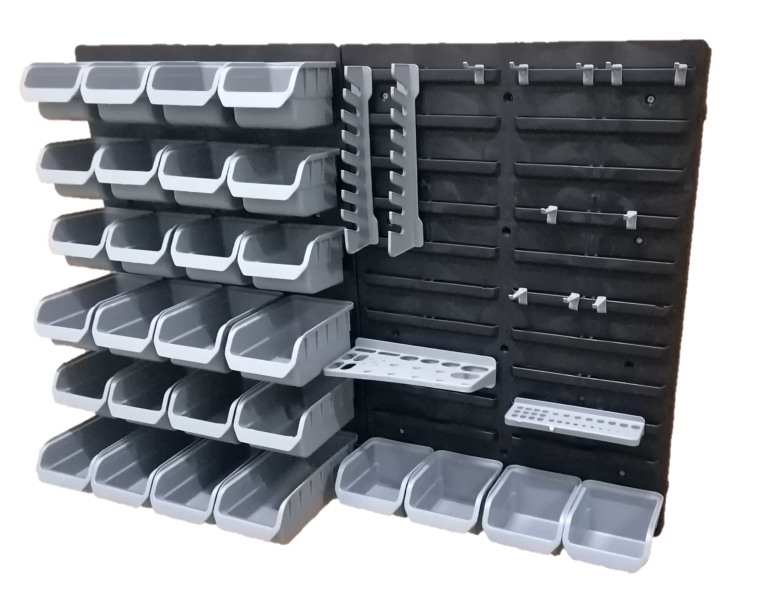 Port-Bag - Wall Panel Set / Storage Organisation System / Peg Board (43 Pc)