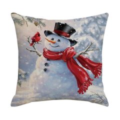Christmas Pillowcase Exquisite Santa Square for Sofa Car Gift 45X45cm