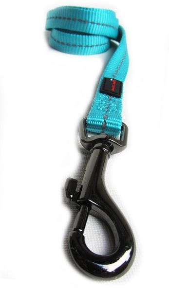 Dogs Life - Reflective Supersoft Webbing Leash - Turquoise - Small