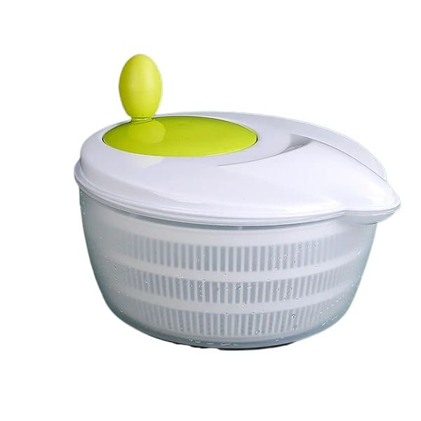 Manual Vegetable Lettuce Spinner with Drain Bowl and Colander