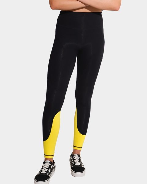 Breeth Breathable Comfortable Cotton Womens Travel Leggings Regular BK/YL