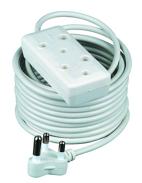 15m Extension Cord With A Two-Way Multi-Plug Extension Lead