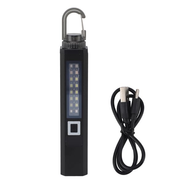 High - Lumen USB Rechargeable LED Flashlight with Hook (Multi - Modes)
