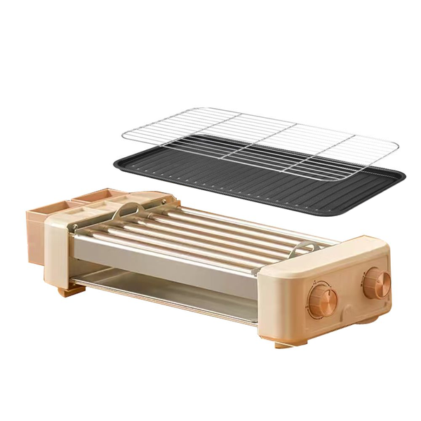 3-in-1 Sausage Griller, Electric Grill Pan Electric Oven