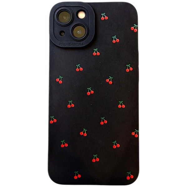 Cherry Print Soft Case - iPhone Compatible - iPhone 15 Plus