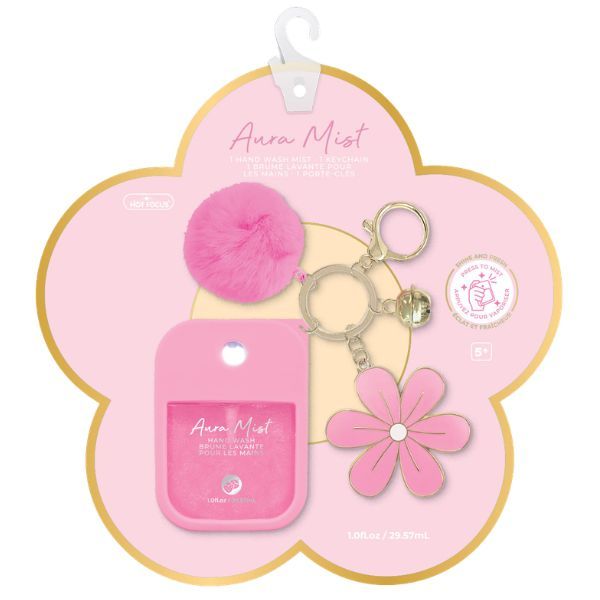 Hot Focus Aura Hand Wash Mist Keychain - Alcohol Free