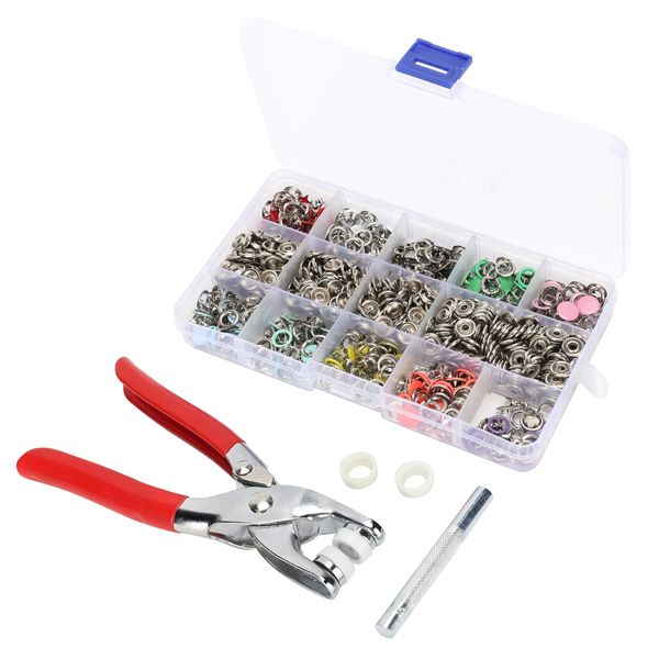 Snap Fasteners Kit 804Pcs Sewing Button Punch Tools