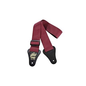 GHS Webbed Nylon Guitar Strap - Wine Red