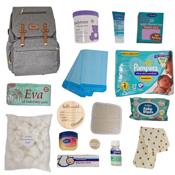 Liloura Signature Maternity Bag (with Pampers Diapers)