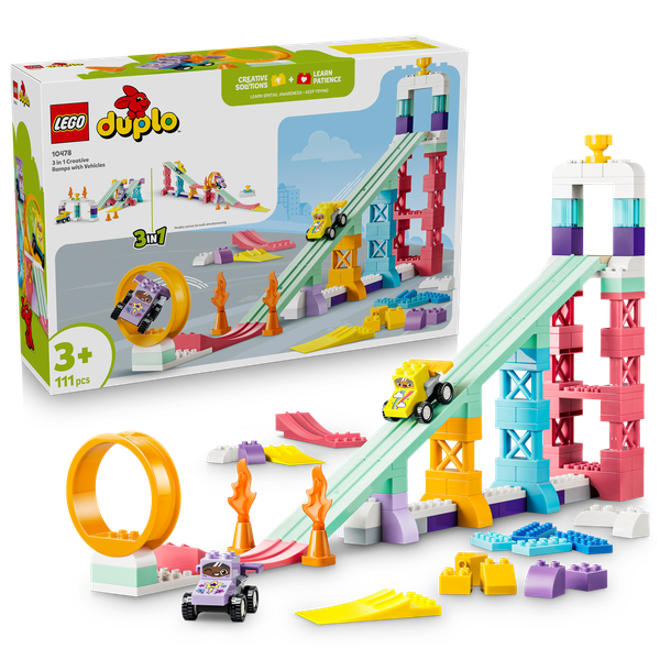 LEGO® DUPLO® Town 3 in 1 Creative Ramps with Vehicles 10478